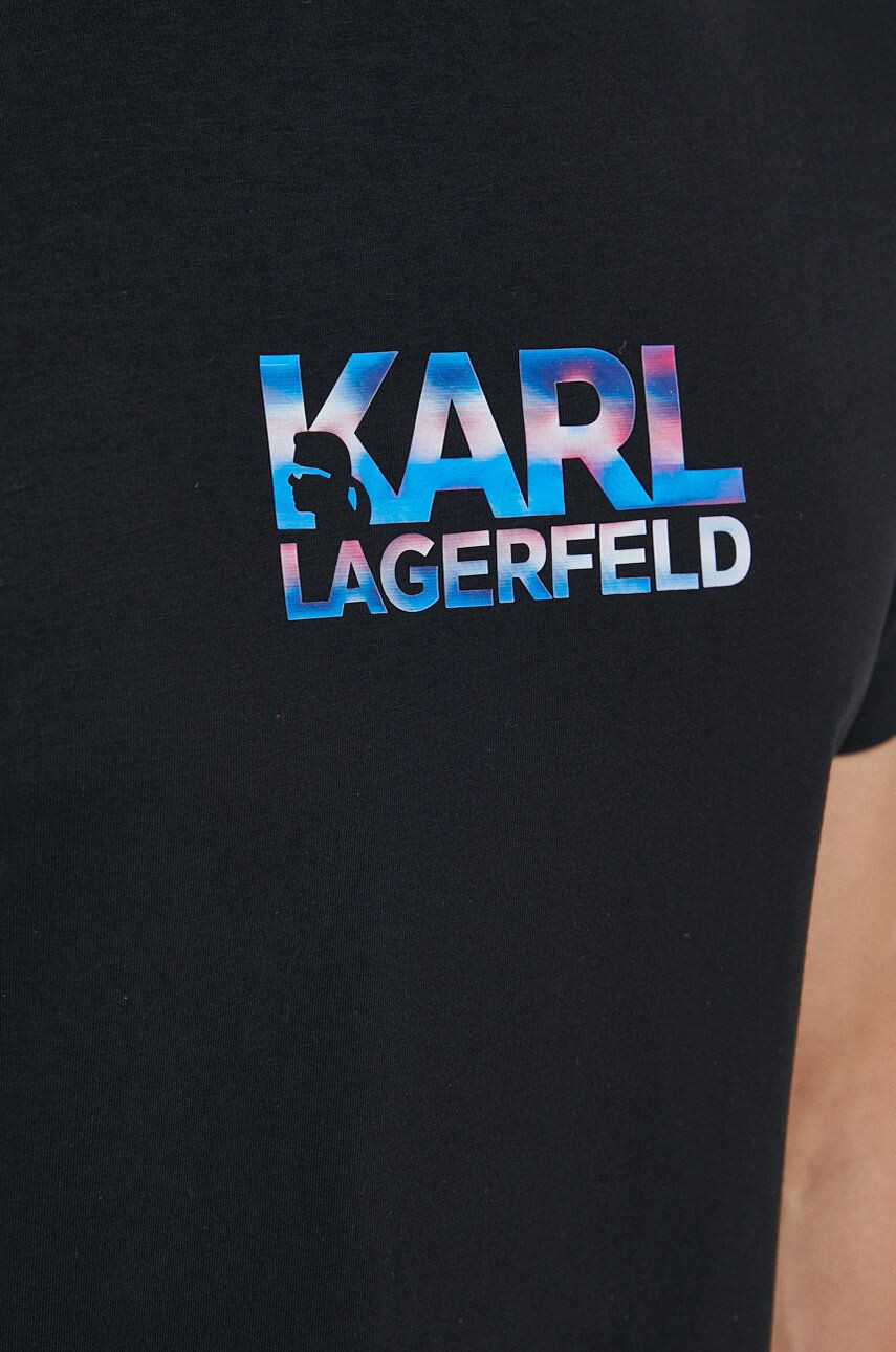 Karl Lagerfeld Tričko bílá barva s aplikací - Pepit.cz