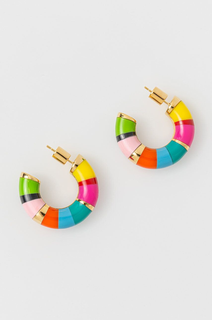 Kat Maconie Náušnice Candy Cane Stud Medium Hoop Earrings - Pepit.cz