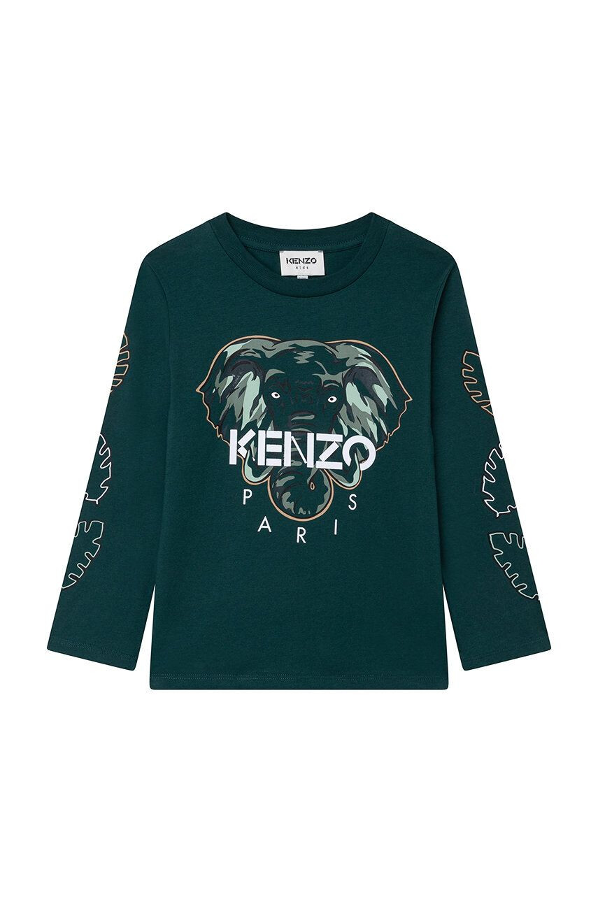 Kenzo kids Dětská bavlněná košile s dlouhým rukávem - Pepit.cz