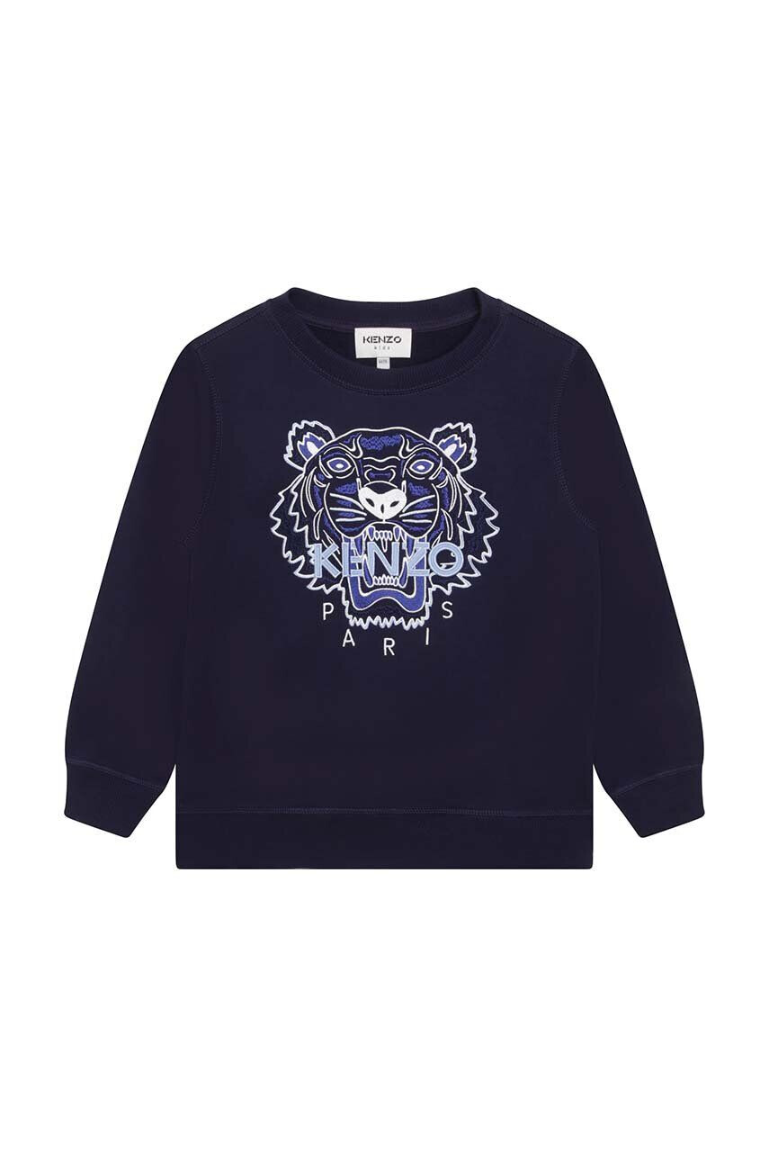 Kenzo kids Dětská bavlněná mikina tmavomodrá barva s potiskem - Pepit.cz