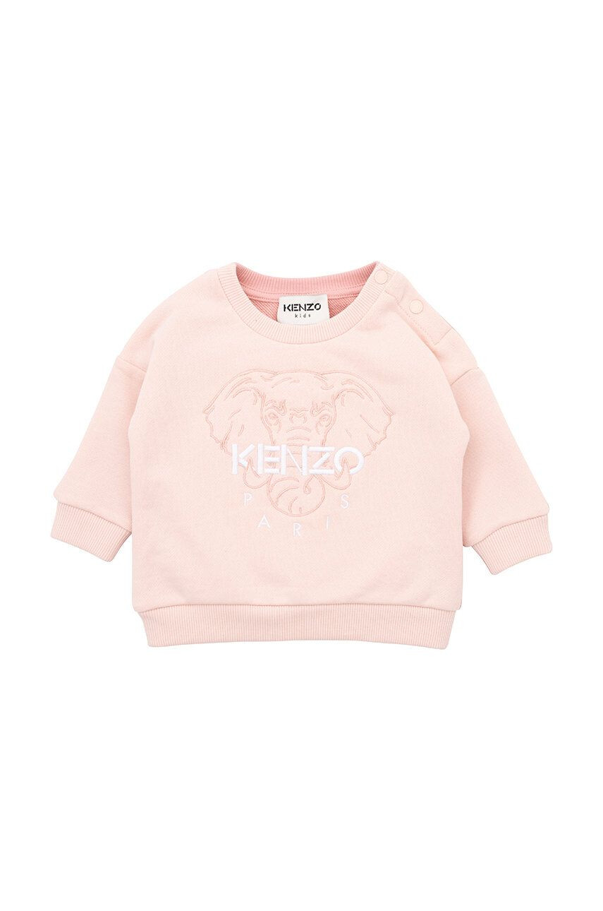 Kenzo kids Dětská bavlněná tepláková souprava růžová barva - Pepit.cz