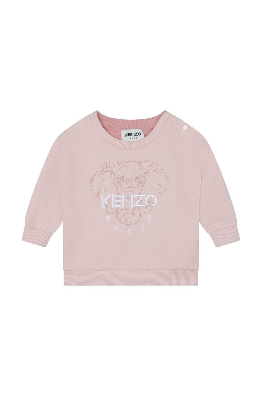 Kenzo kids Dětská bavlněná tepláková souprava růžová barva - Pepit.cz