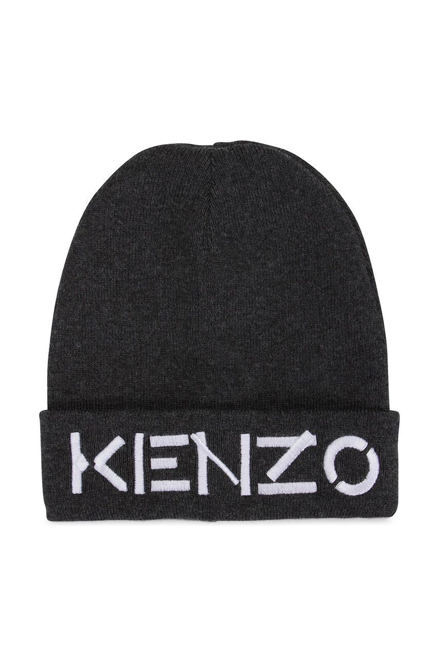 Kenzo kids Dětska čepice šedá barva - Pepit.cz