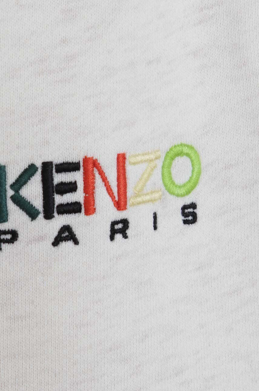 Kenzo kids Dětské bavlněné tepláky béžová barva s potiskem - Pepit.cz