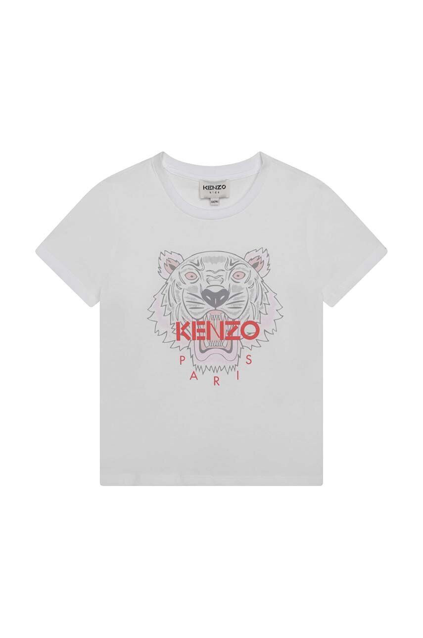 Kenzo kids Dětské bavlněné tričko bílá barva - Pepit.cz