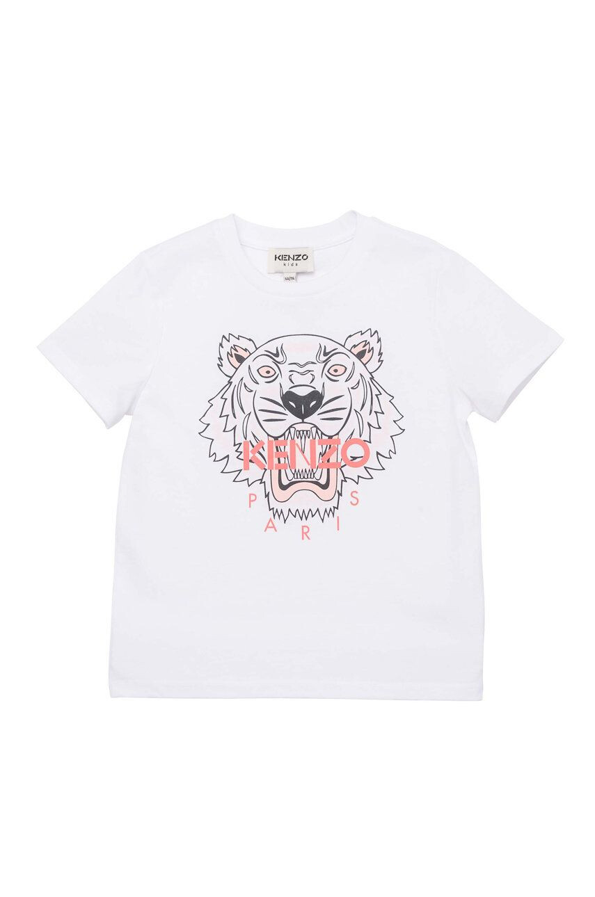 Kenzo kids Dětské bavlněné tričko bílá barva - Pepit.cz