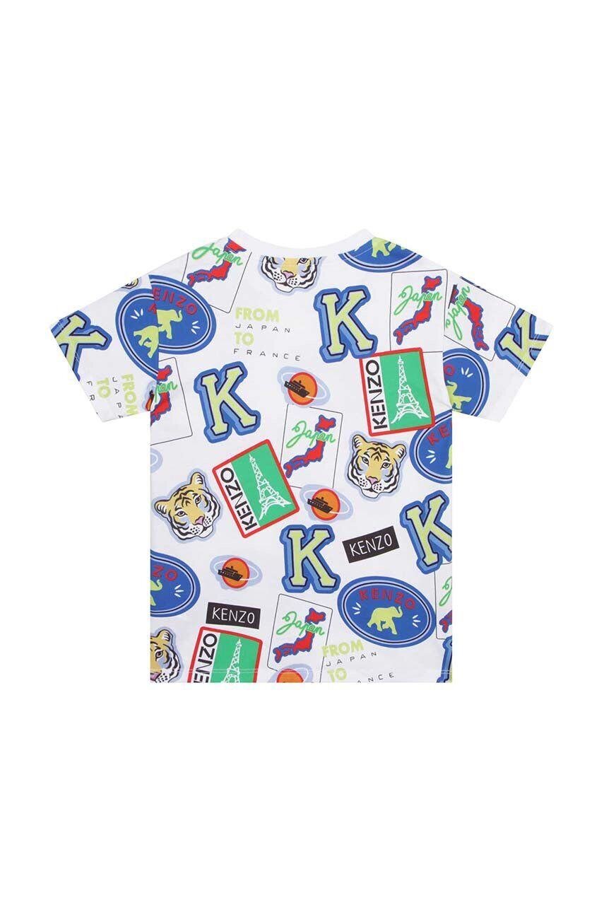 Kenzo kids Dětské bavlněné tričko bílá barva - Pepit.cz