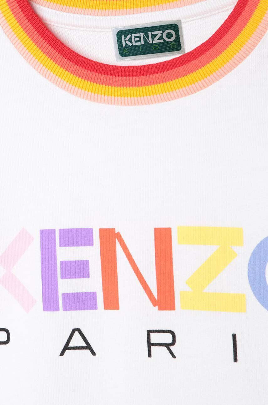 Kenzo kids Dětské bavlněné tričko bílá barva - Pepit.cz