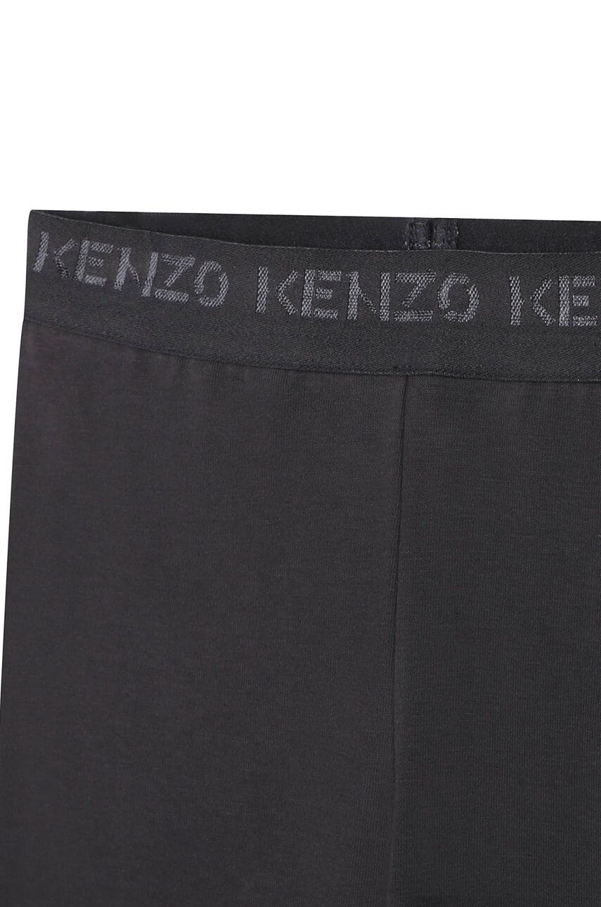 Kenzo kids Dětské legíny šedá barva s potiskem - Pepit.cz