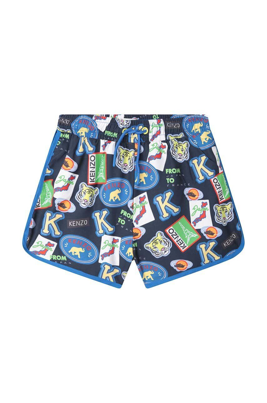 Kenzo kids Dětské plavkové šortky tmavomodrá barva - Pepit.cz