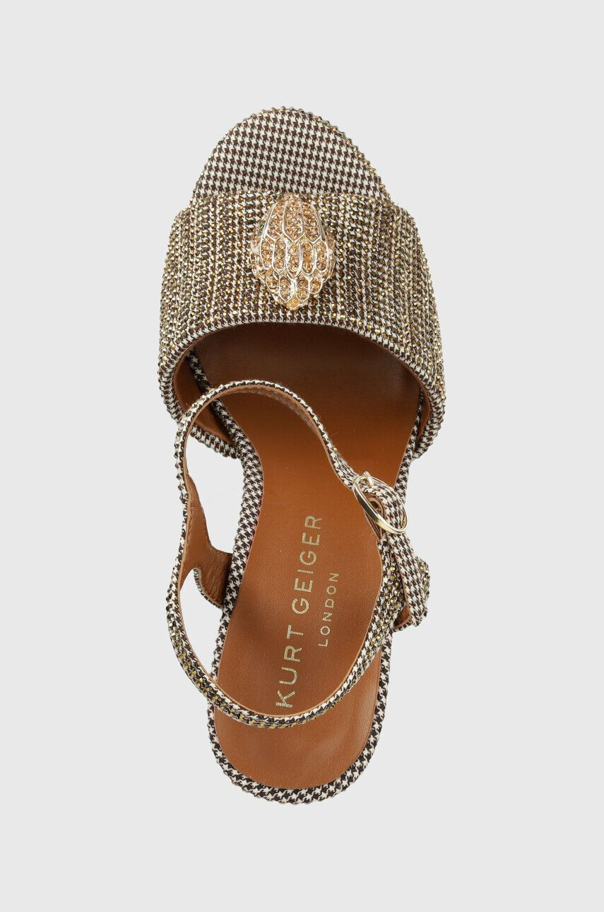 Kurt Geiger London Sandály Kensington Platform zlatá barva 9798840609 - Pepit.cz