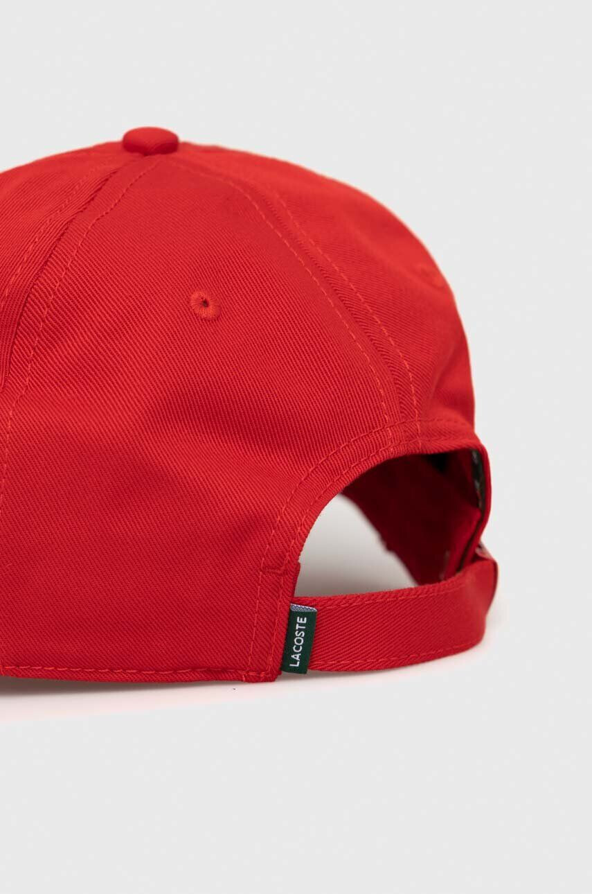 Lacoste Bavlněná baseballová čepice hnědá barva s aplikací RK9871-HBP - Pepit.cz