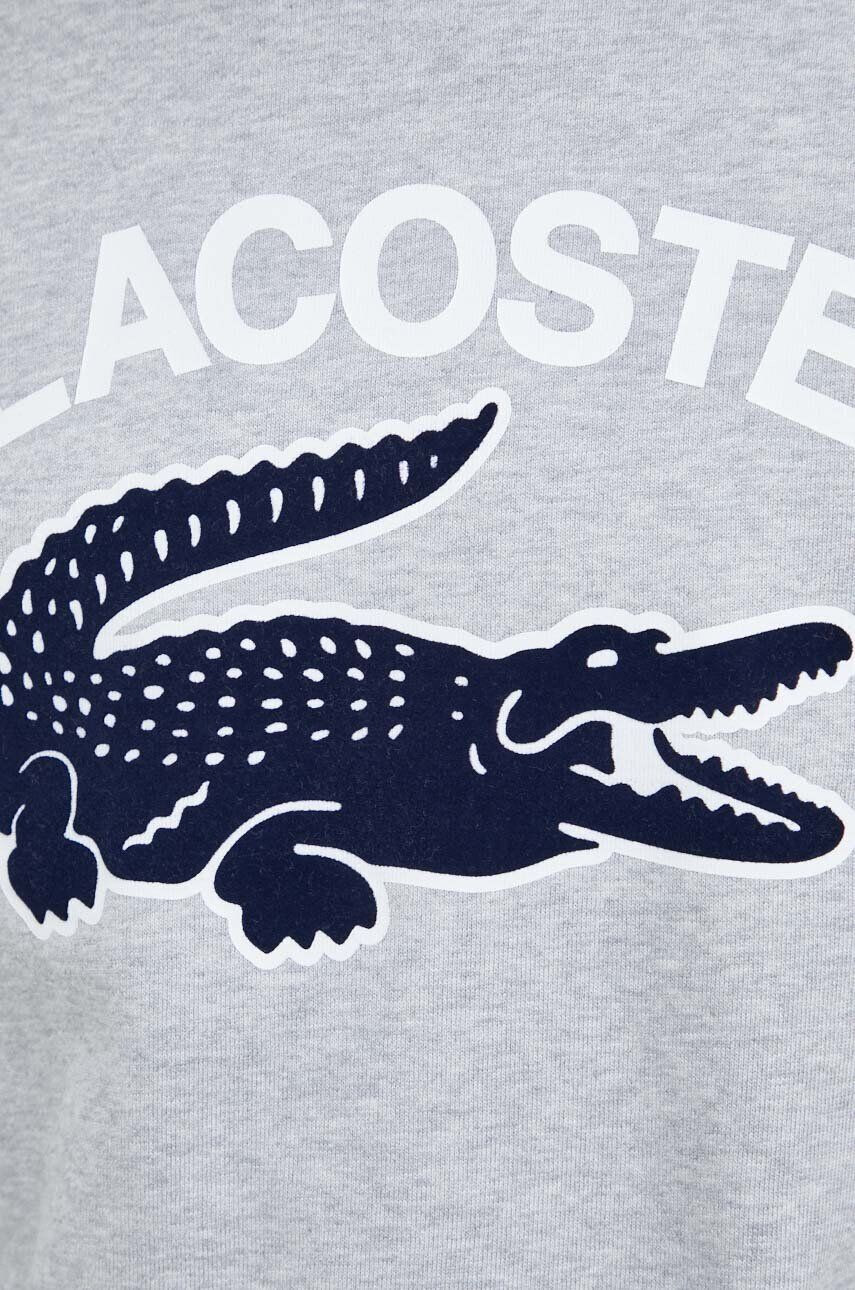 Lacoste Bavlněná mikina pánská šedá barva vzorovaná - Pepit.cz