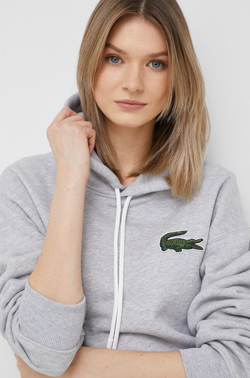 Lacoste Bavlněná mikina pánská tmavomodrá barva s kapucí s aplikací - Pepit.cz