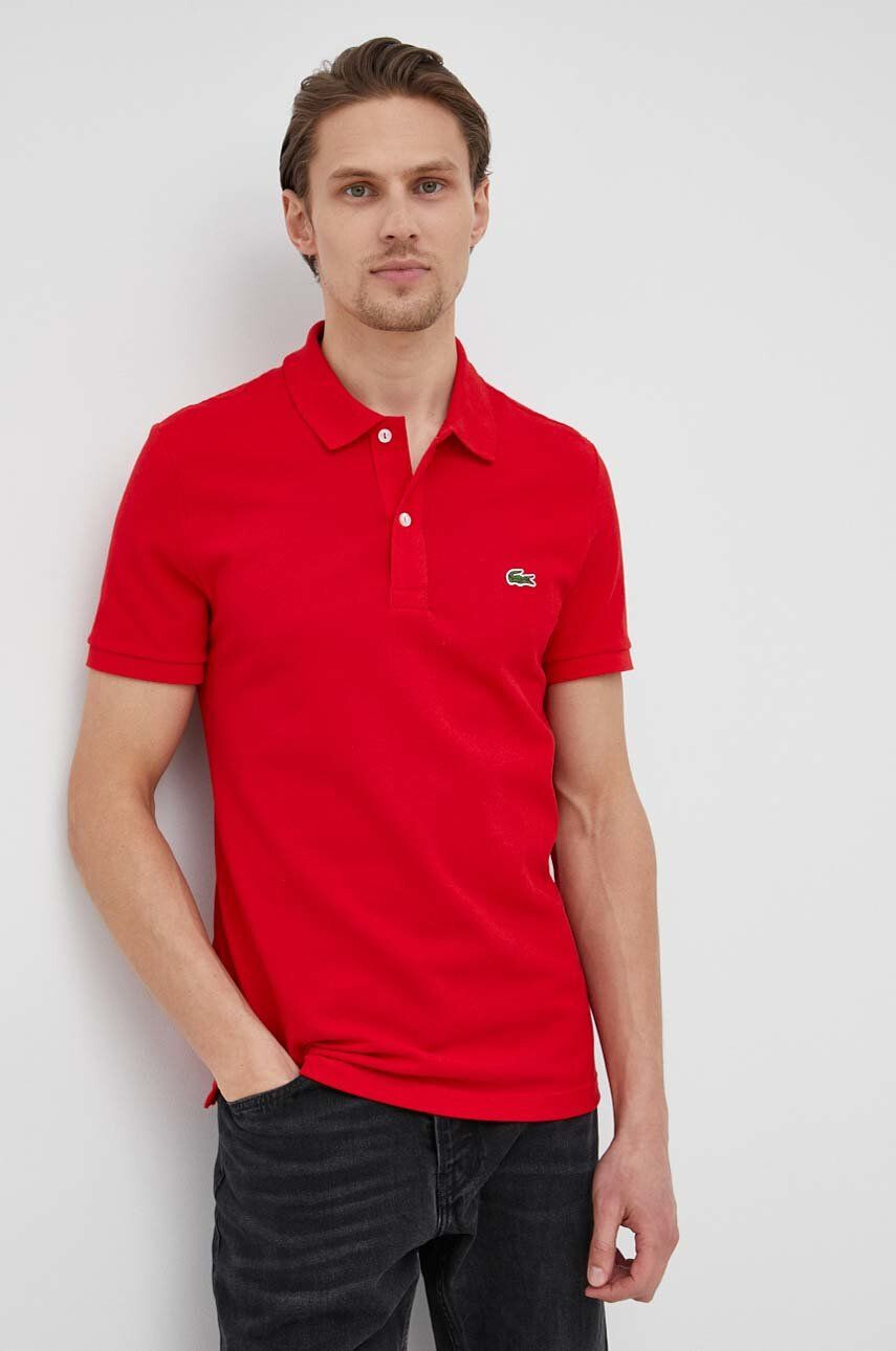 Lacoste Bavlněné polo tričko červená barva PH4012-001 - Pepit.cz