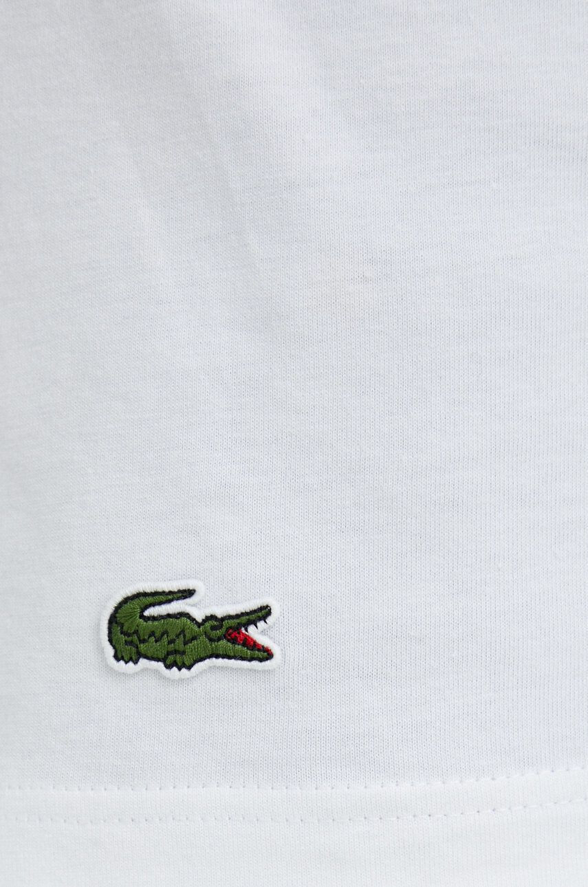 Lacoste Bavlněné tričko bílá barva s potiskem - Pepit.cz