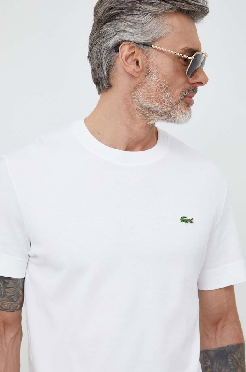 Lacoste Bavlněné tričko bílá barva TH1708-HDE - Pepit.cz