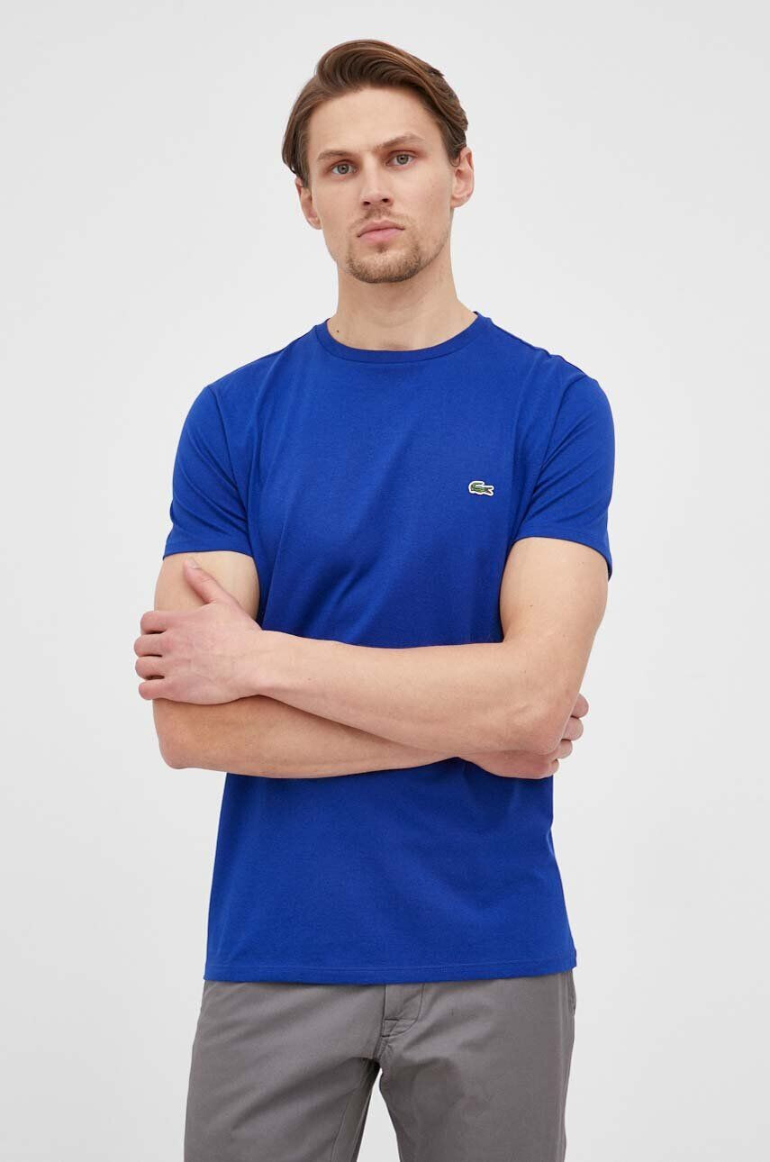 Lacoste Bavlněné tričko tmavomodrá barva TH6709-001. - Pepit.cz