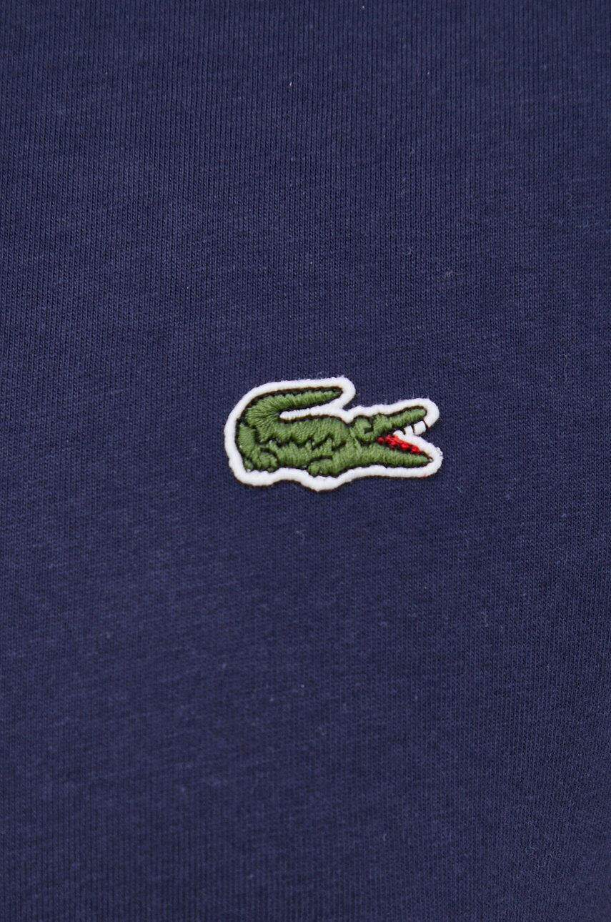 Lacoste Bavlněné tričko tmavomodrá barva s potiskem - Pepit.cz