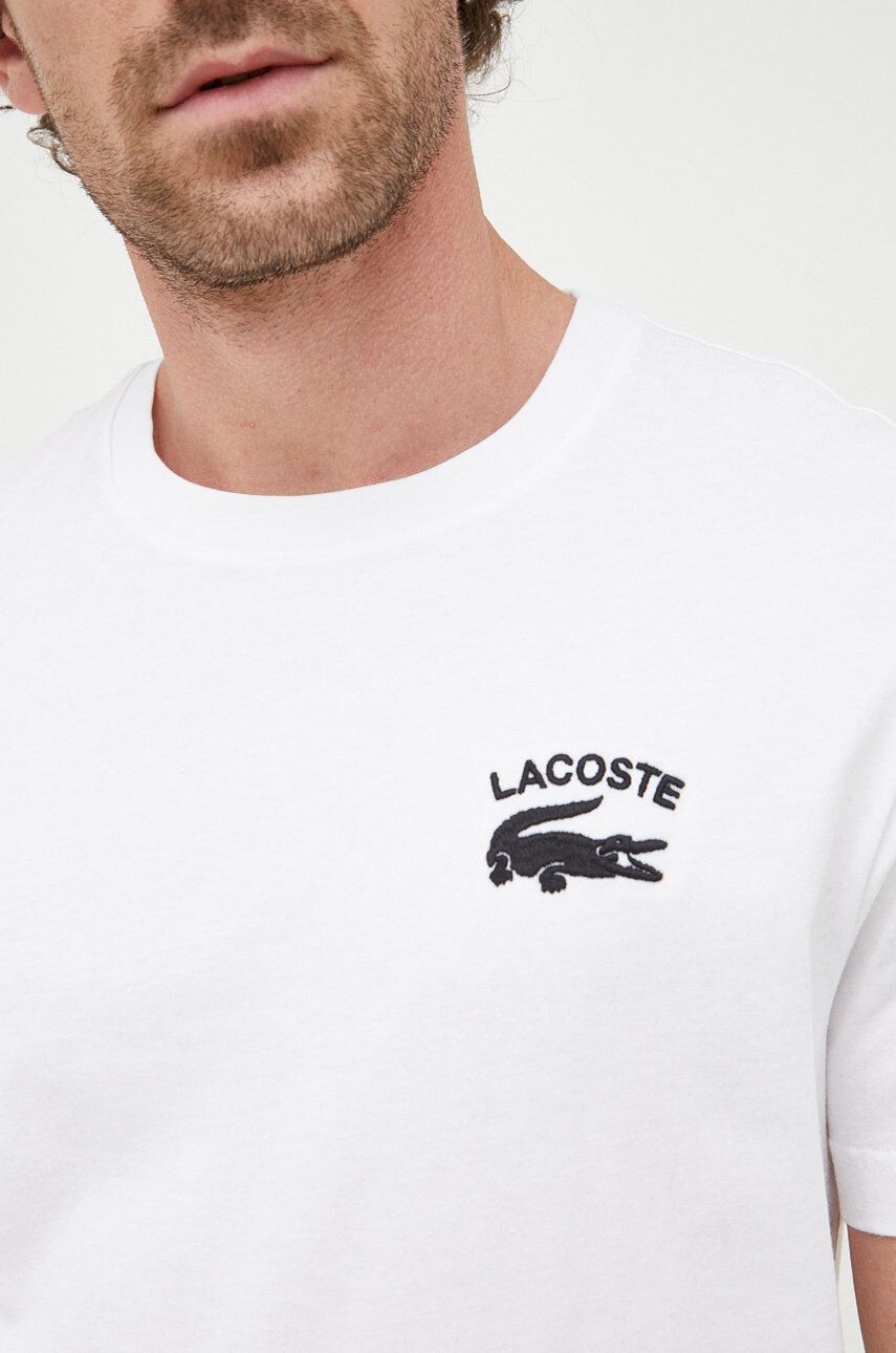 Lacoste Bavlněné tričko tmavomodrá barva - Pepit.cz