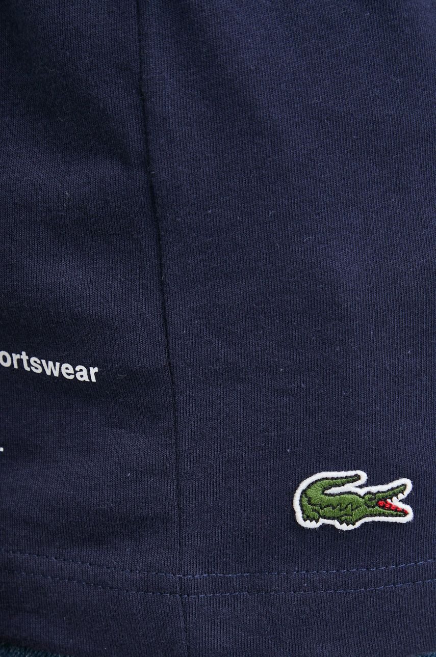 Lacoste Bavlněné tričko tmavomodrá barva s aplikací - Pepit.cz