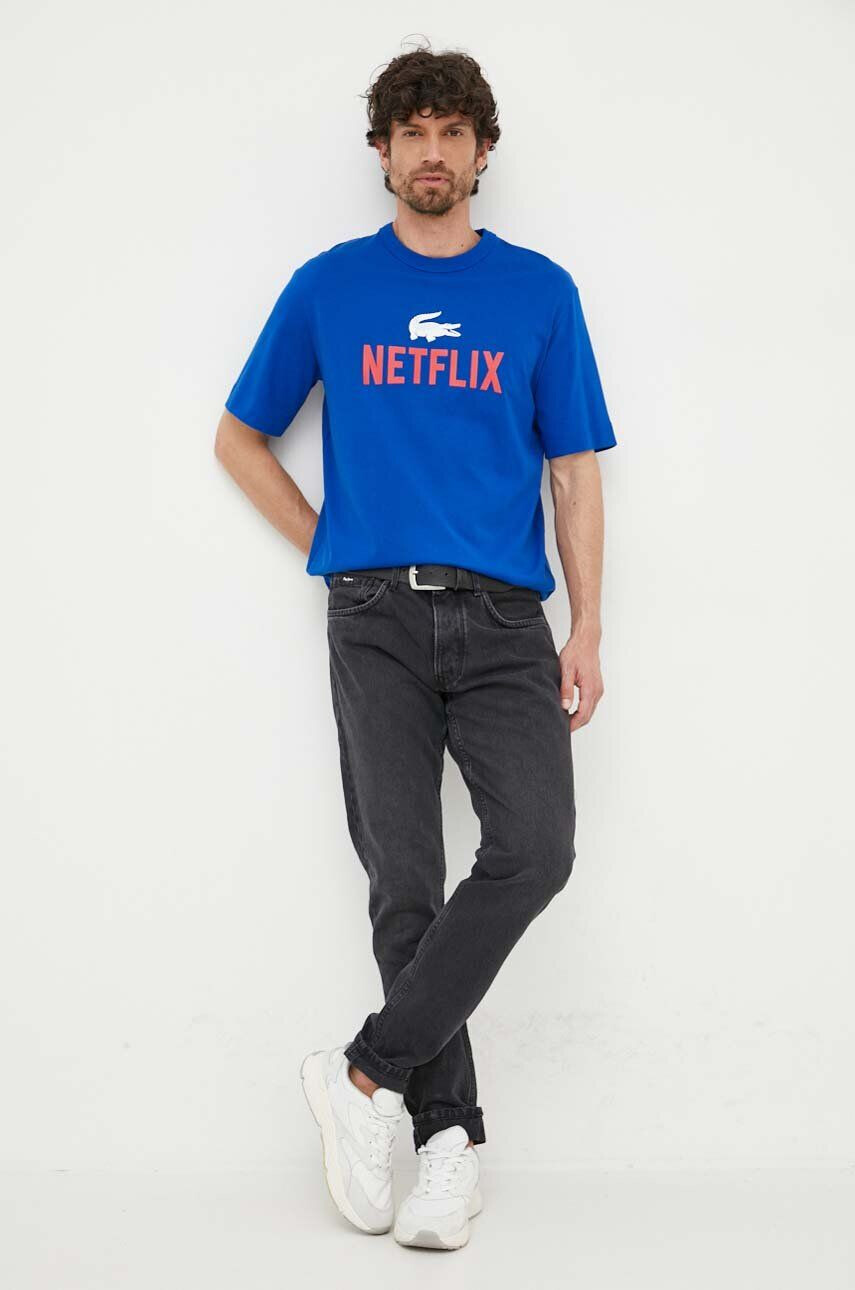 Lacoste Bavlněné tričko x Netflix TH7343-70V - Pepit.cz