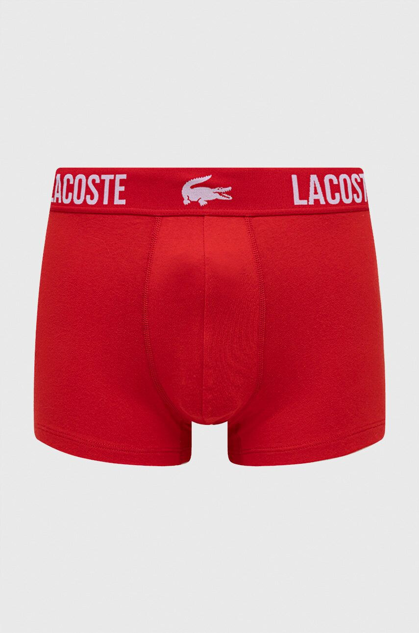 Lacoste Boxerky 3-pack pánské červená barva - Pepit.cz