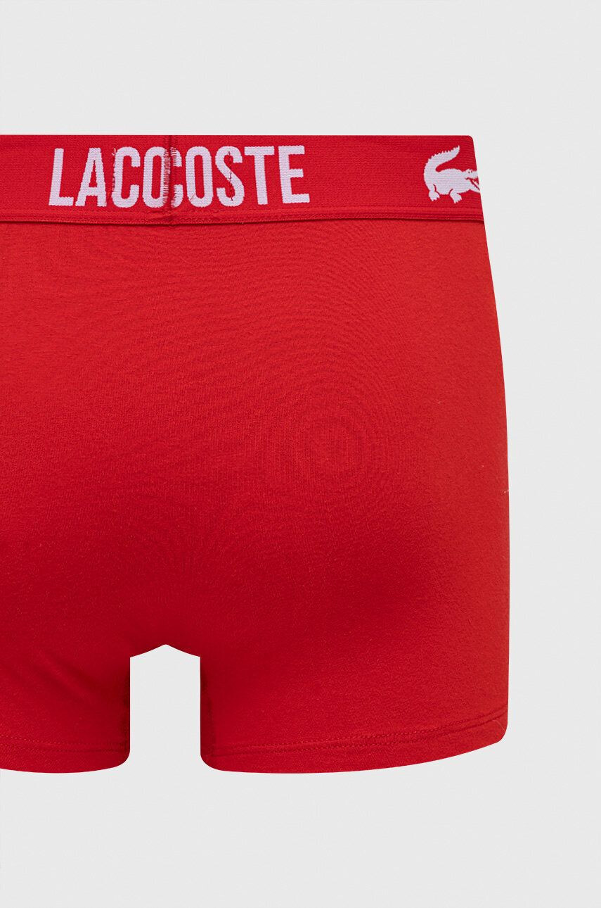 Lacoste Boxerky 3-pack pánské červená barva - Pepit.cz