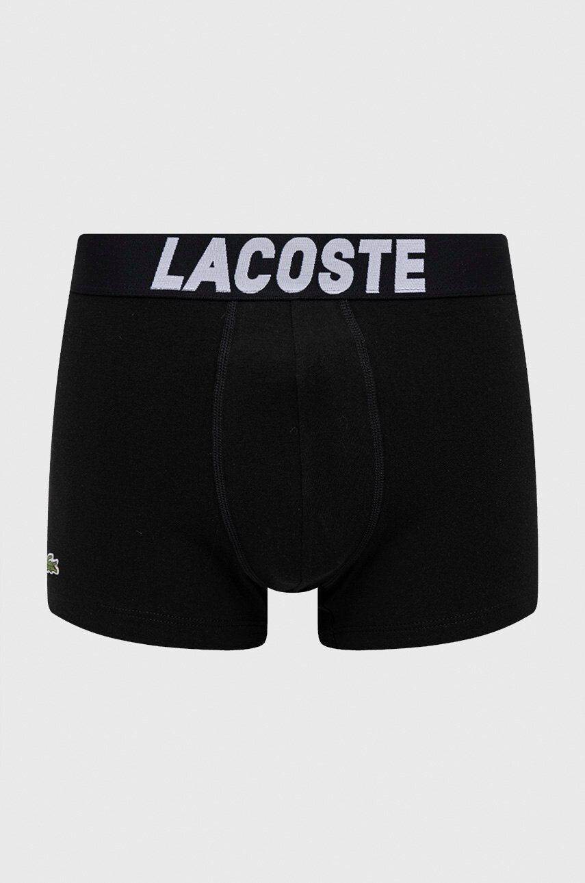 Lacoste Boxerky (3-pak) pánské černá barva - Pepit.cz