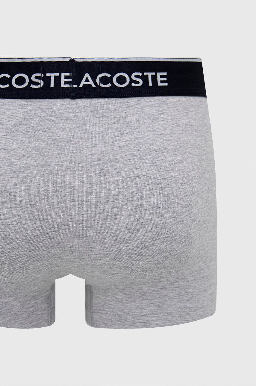 Lacoste Boxerky (3-pak) pánské šedá barva 5H3389-NUA - Pepit.cz