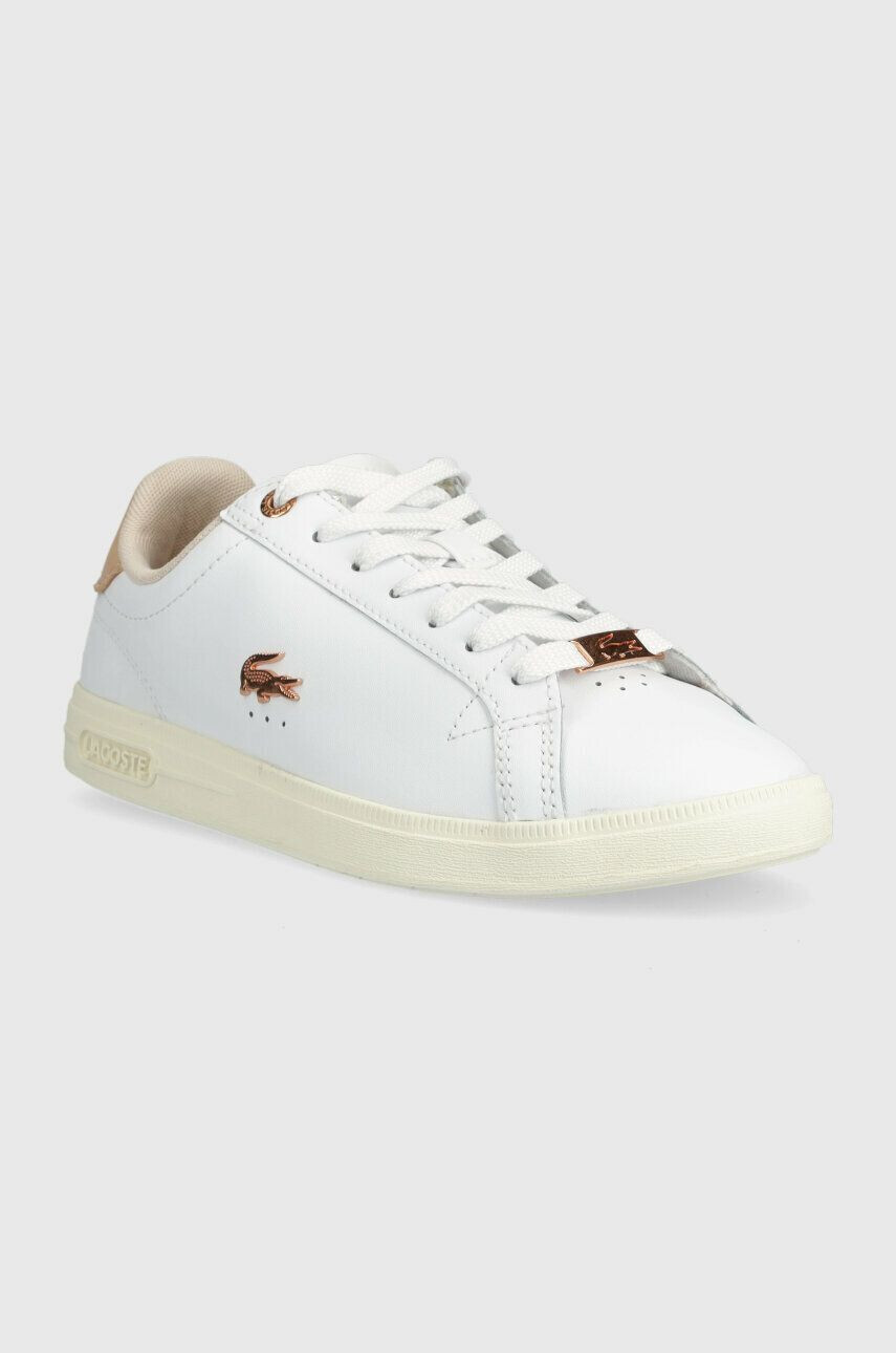 Lacoste Kožené sneakers boty GRADUATE PRO bílá barva 44SFA0062 - Pepit.cz