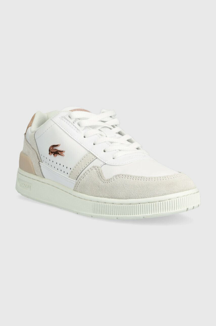 Lacoste Kožené sneakers boty T-CLIP bílá barva 44SFA0063 - Pepit.cz