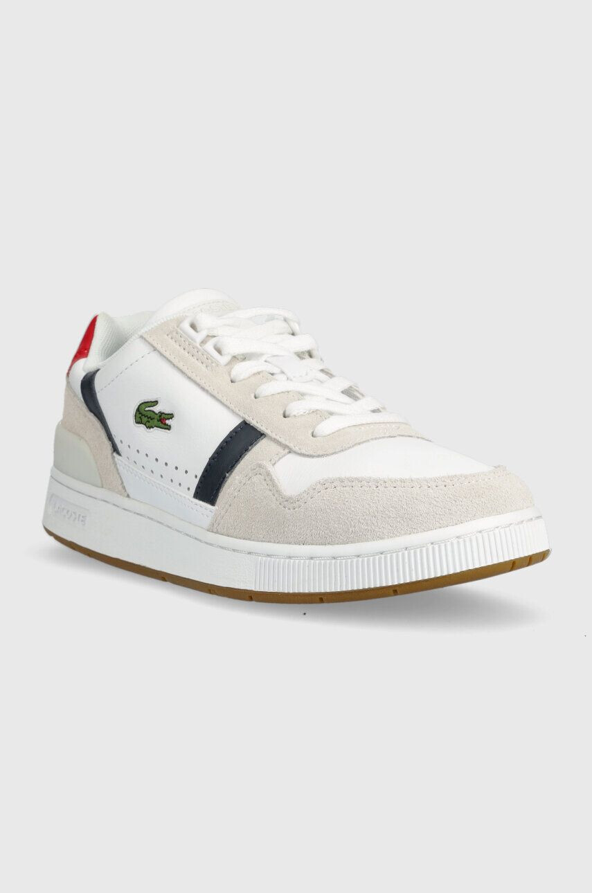 Lacoste Kožené sneakers boty T-CLIP bílá barva 40SFA0043 - Pepit.cz