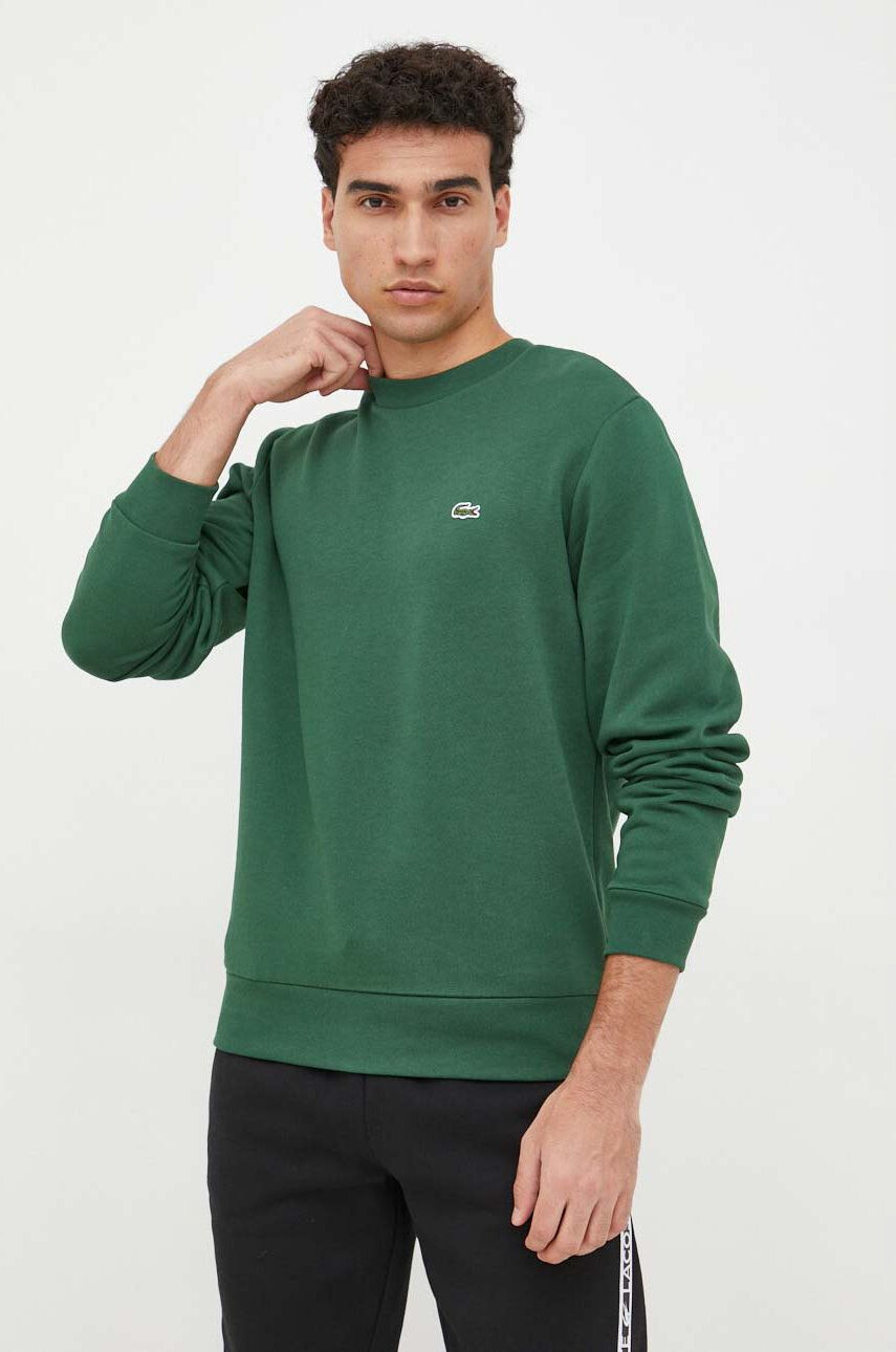 Lacoste Mikina pánská zelená barva hladká SH9608-132 - Pepit.cz