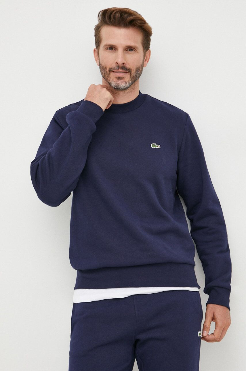 Lacoste Mikina pánská tmavomodrá barva hladká SH9608-132 - Pepit.cz