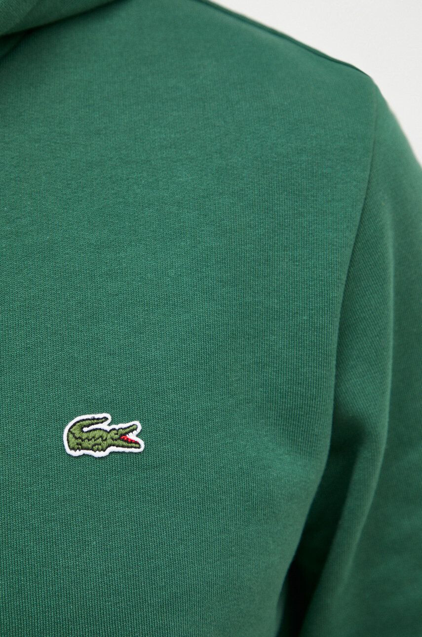 Lacoste Mikina pánská zelená barva s kapucí hladká SH9623-031 - Pepit.cz