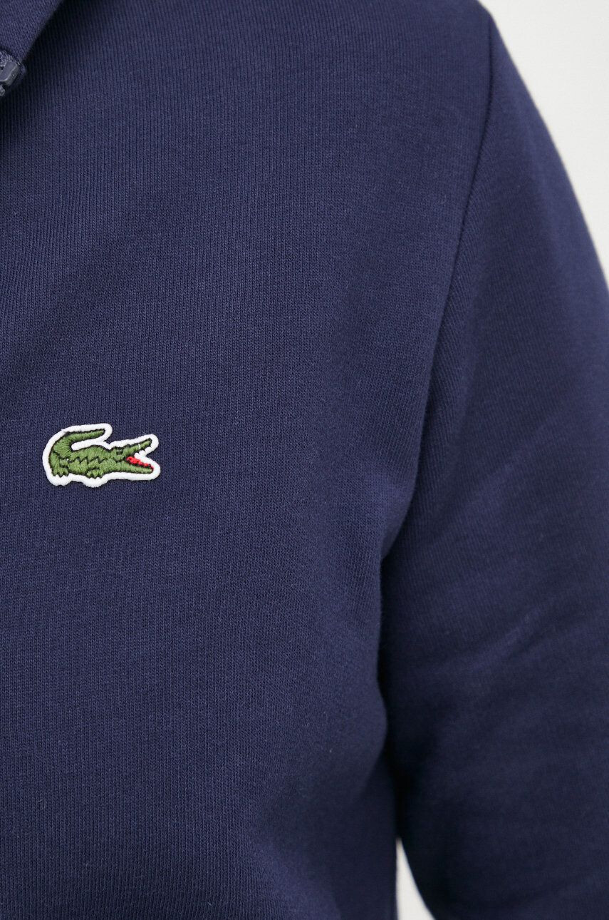 Lacoste Mikina pánská tmavomodrá barva s kapucí hladká - Pepit.cz