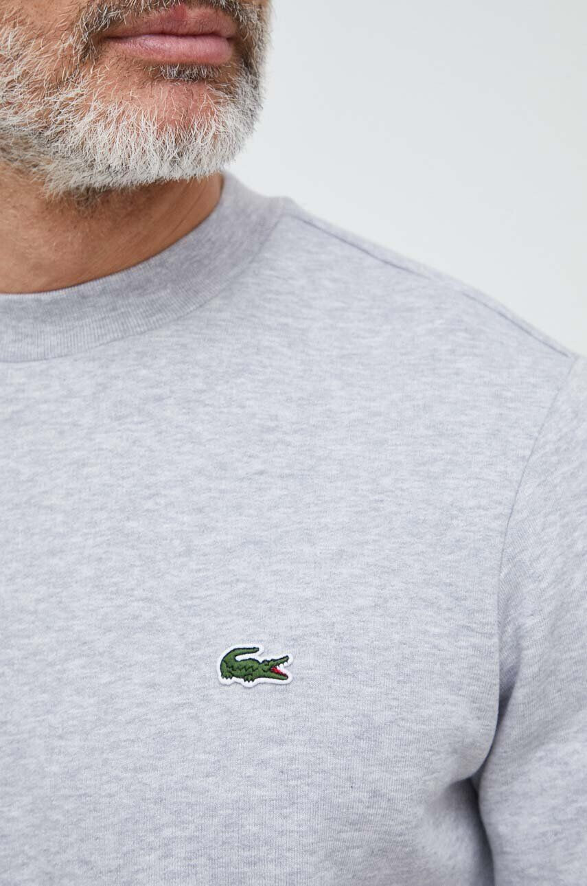 Lacoste Mikina pánská šedá barva hladká SH9608-132 - Pepit.cz