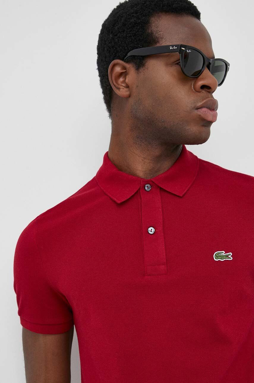 Lacoste Bavlněné polo tričko vínová barva PH4012-001 - Pepit.cz