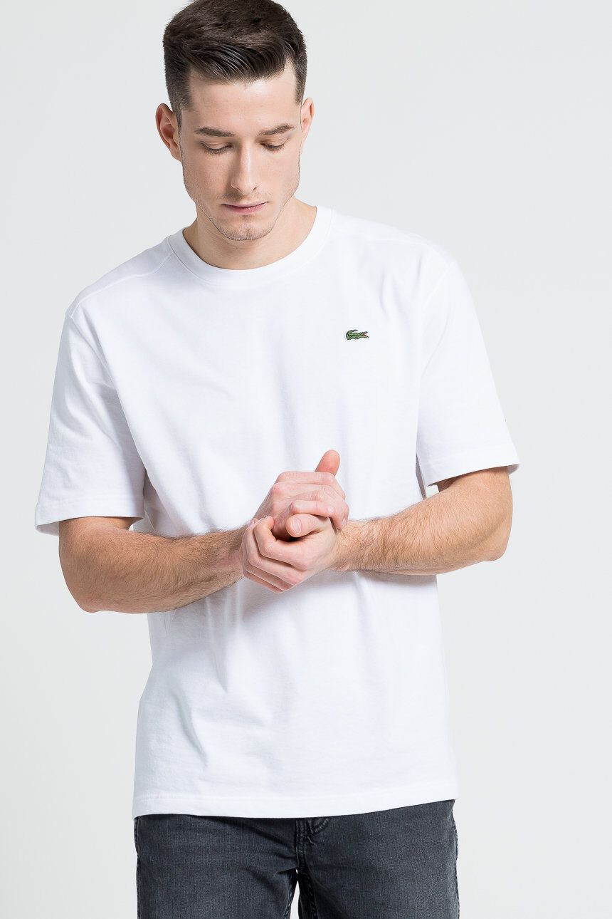 Lacoste Tričko bílá barva hladké TH7618-001 - Pepit.cz