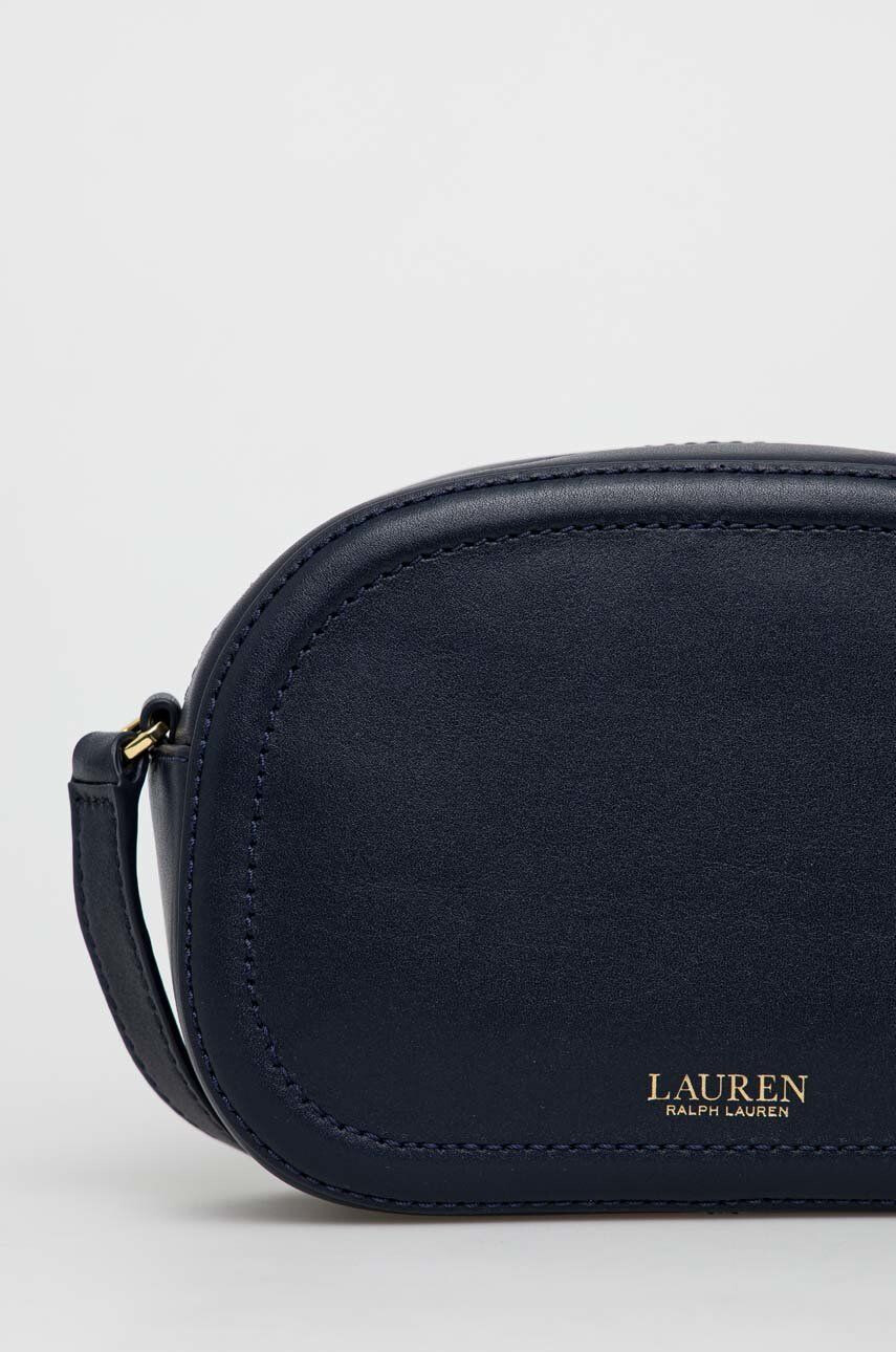 Lauren Ralph Lauren Kožená kabelka tmavomodrá barva - Pepit.cz