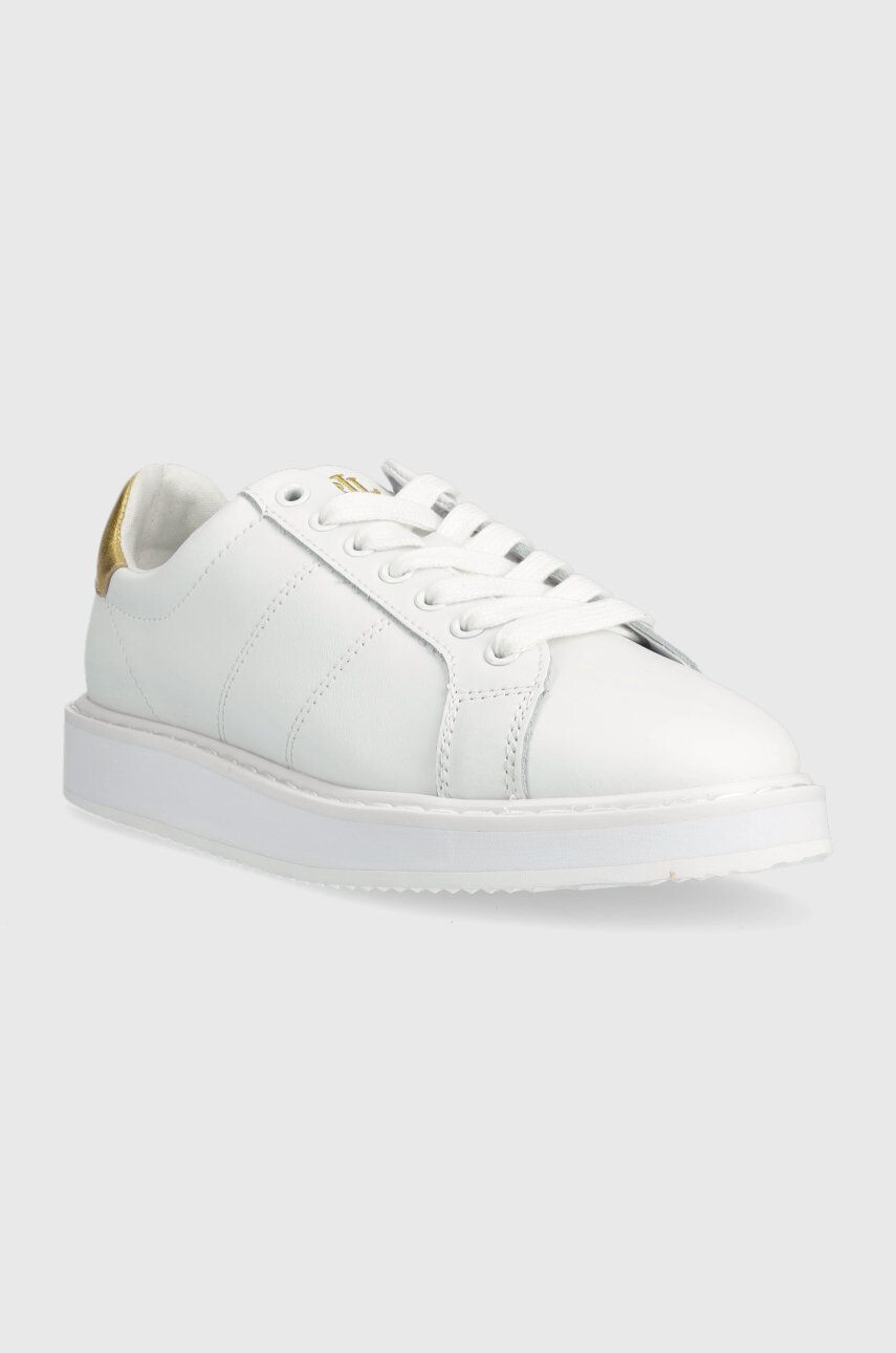 Lauren Ralph Lauren Kožené sneakers boty 802875886002 bílá barva 802875886002 - Pepit.cz