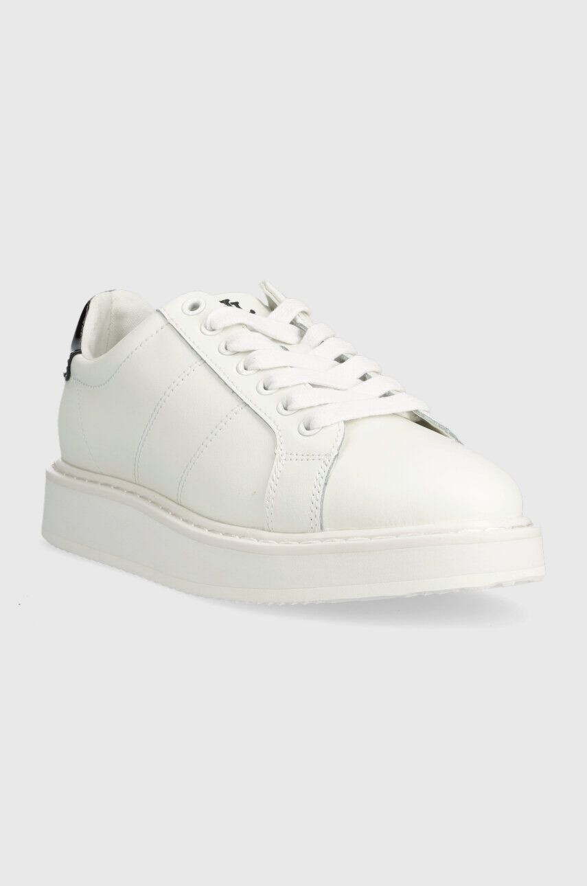 Lauren Ralph Lauren Kožené sneakers boty Angeline bílá barva 802904433001 - Pepit.cz