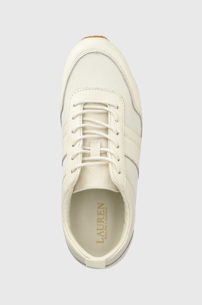 Lauren Ralph Lauren Kožené sneakers boty Colten béžová barva - Pepit.cz