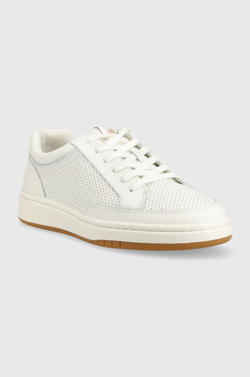 Lauren Ralph Lauren Kožené sneakers boty Hailey bílá barva 802904467001 - Pepit.cz