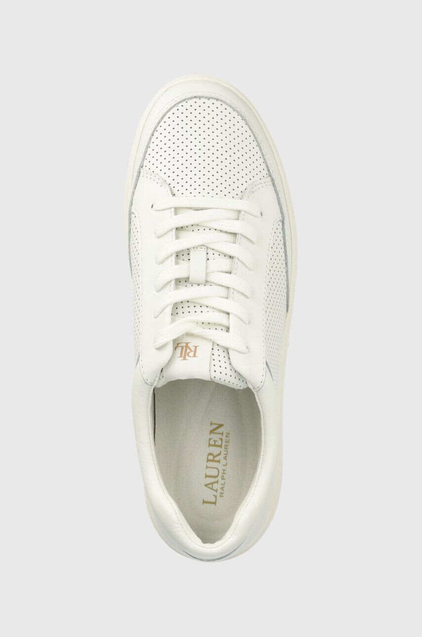 Lauren Ralph Lauren Kožené sneakers boty Hailey bílá barva 802904467001 - Pepit.cz