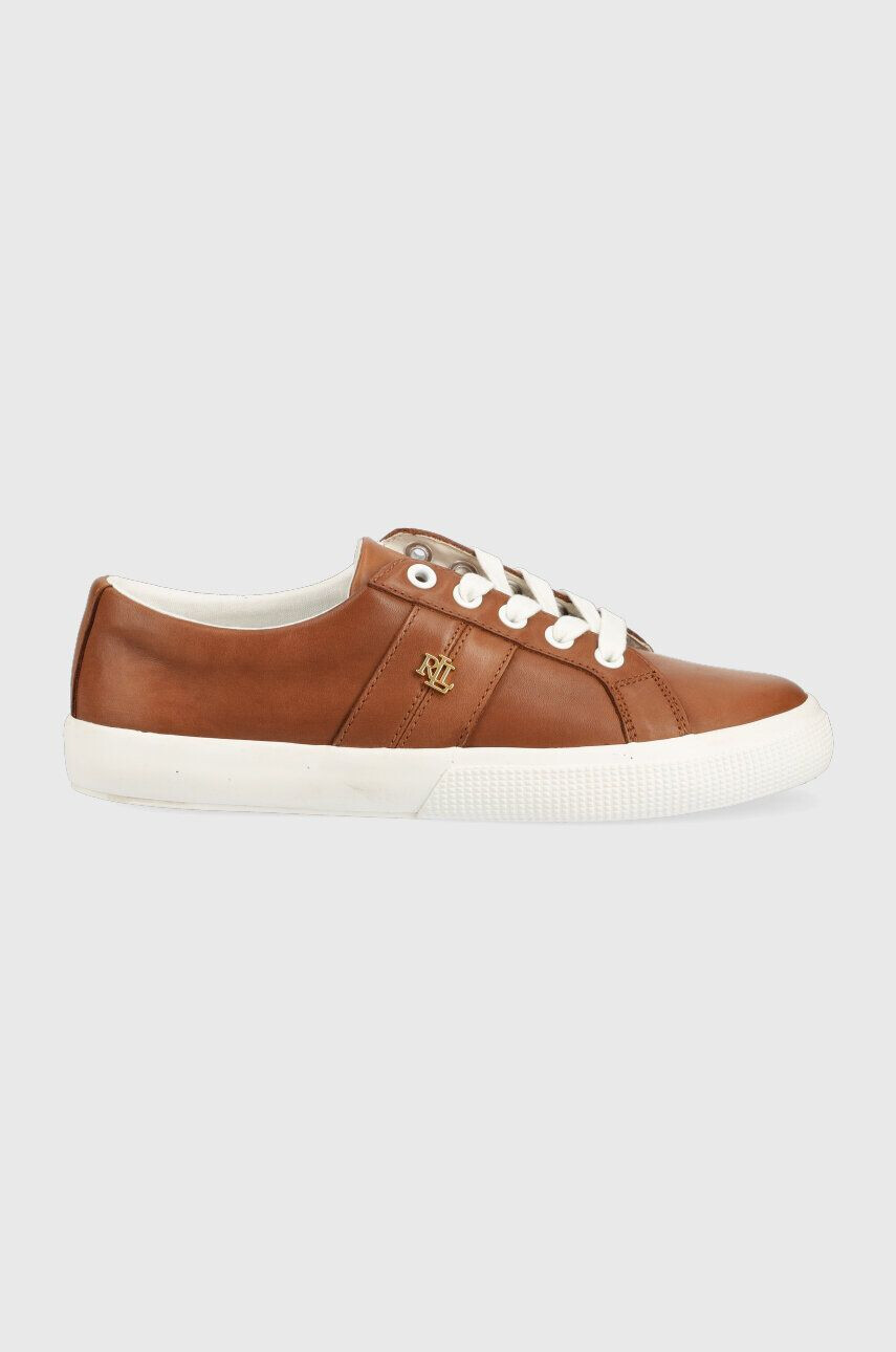 Lauren Ralph Lauren Kožené sneakers boty Janson II hnědá barva 802775372001 - Pepit.cz