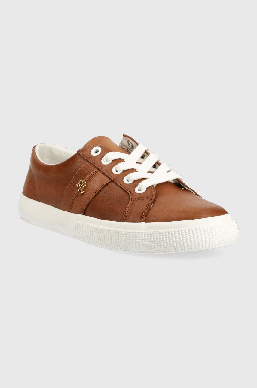 Lauren Ralph Lauren Kožené sneakers boty Janson II hnědá barva 802775372001 - Pepit.cz