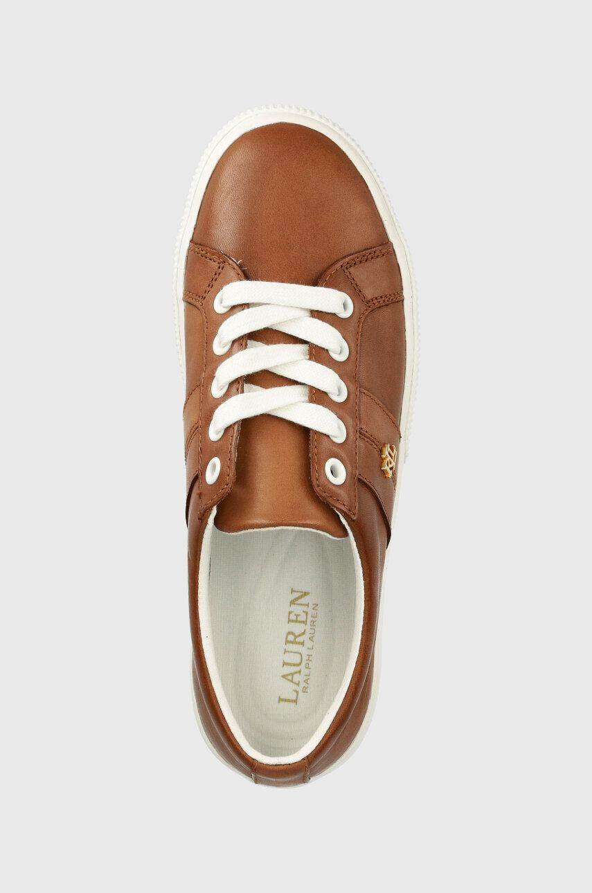 Lauren Ralph Lauren Kožené sneakers boty Janson II hnědá barva 802775372001 - Pepit.cz