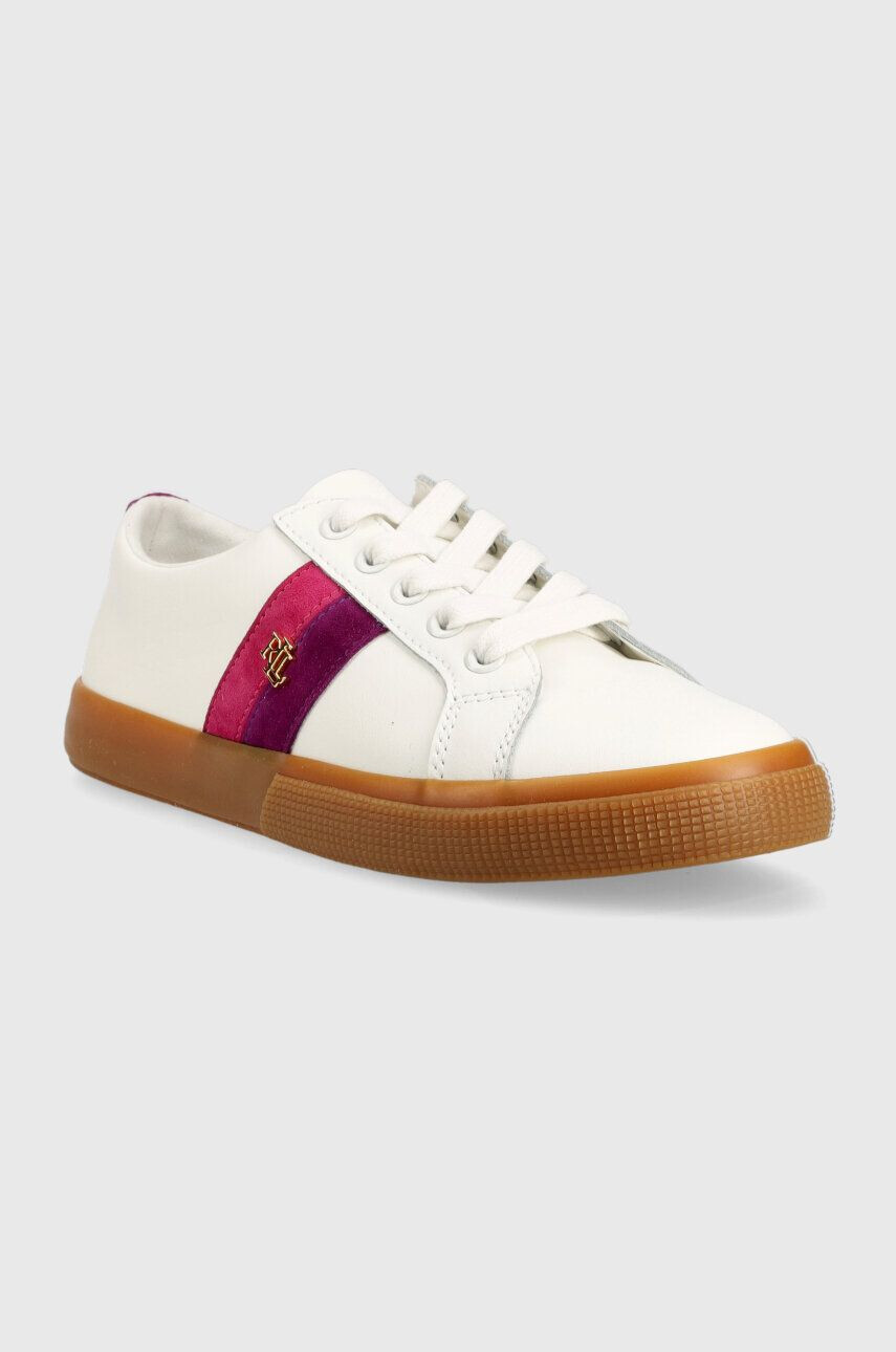 Lauren Ralph Lauren Kožené sneakers boty Janson IV bílá barva 802912650002 - Pepit.cz